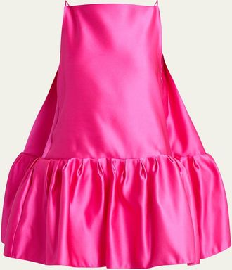 Givenchy Ruffle Silk Sleeveless Mini Dress