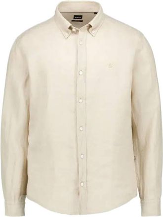 HUGO BOSS Regular-Fit Linen Button-Down Shirt, Size XX-Large