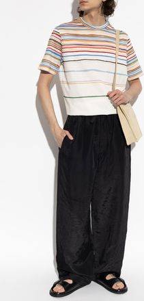 Paul Smith Striped Pattern T-shirt, Mens, Cream