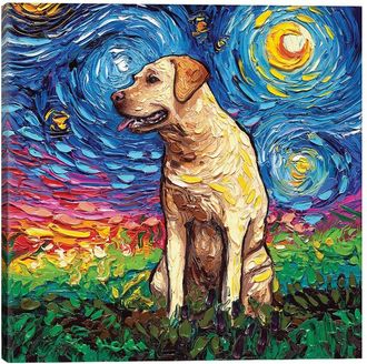 iCanvas Icanvas Yellow Labrador Night Ii By Aja Trier Wall Art