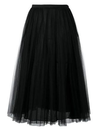 Valentino Garavani A-line tulle skirt - Black