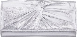 Nina Spirit Metallic Clutch in Silver at Nordstrom