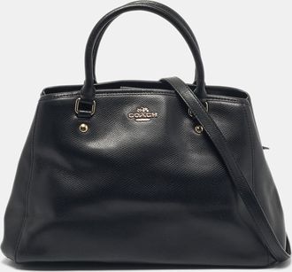 Coach Black Leather Margot Carryall Satchel