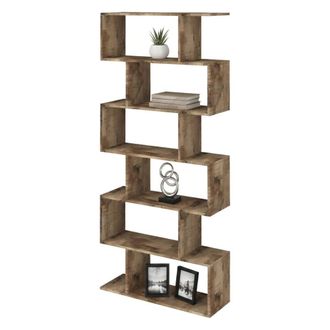 Dmora Dmora - Estante Para Libros Dgiovan, Gabinete Con Estantes, Biblioteca De Oficina, 100% Made In Italy, Cm 80x25h192, Arce