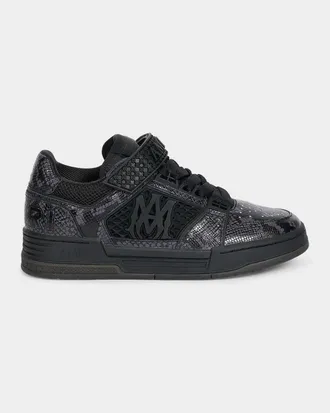 Amiri Printed Python Skel Low-Top Sneakers