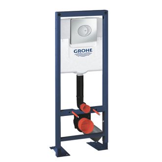 GROHE Bastidor De Soporte Para Inodoro De Ancho Reducido Con Placa De Accionamiento Grohe Placa De Accionamiento Skate Air, Horizontal, Cromo