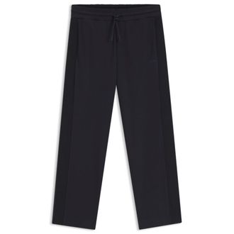 BOSS Regular-fit jersey pants with jacquard tape