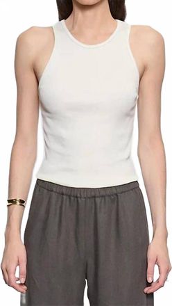 Enza Costa Cotton Rib Boy Tank Top In Champ