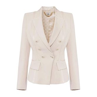Elisabetta Franchi Blazers, female, White, Size: L Giacca