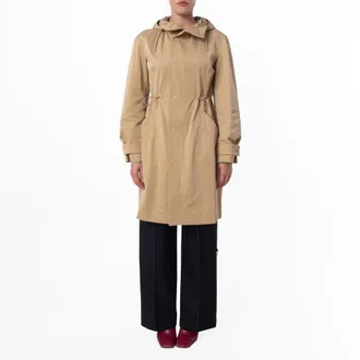 Burberry Drawcord Hood Nylon-Cotton Parka, Size X-Small