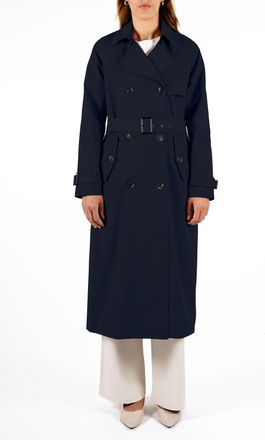 Rino&Pelle Trenchcoat RINO & PELLE ERA, Damen, Gr. 34, schwarz navy, Web, Obermaterial: 100% Polyester. Futter: 100% Polyester, unifarben, k&ouml;rpernah kniebedecken