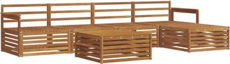 vidaXL Conjunto De Sof&aacute;s De Exterior 6 Uds. Natural Vidaxl