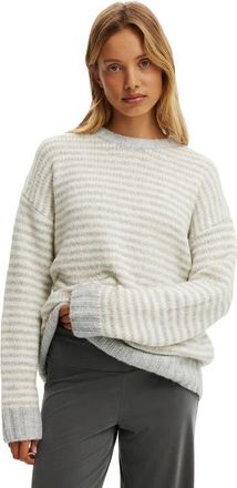 Cotton On Womens Luxe Crew Sweater in Lofty Grey Whipped Butter at Nordstrom, Size Xx-Small