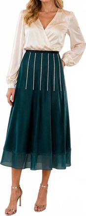 3.1 Phillip Lim Satin Skirt In Green