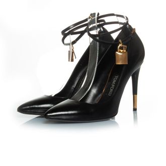 Tom Ford Leren padlockschoenen in zwart