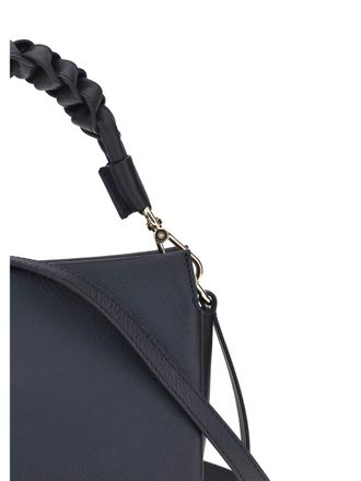 Coccinelle Womens Handbag Boheme Black-Cognac Calf Leather Handbags Black/cognac Hand Bags