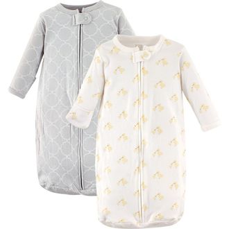 Hudson Baby Cotton Long-Sleeve Wearable Sleeping Bag in Duck at Nordstrom