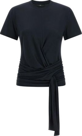 7 For All Mankind Fitted Twist Tee - Dames - T-shirts - Blauw - XS - Tops