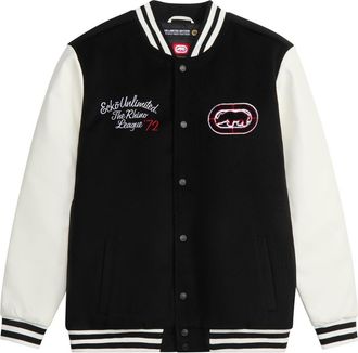 Ecko Rhino League Division Varsity Jacket in Black at Nordstrom, Size Xxx-Large