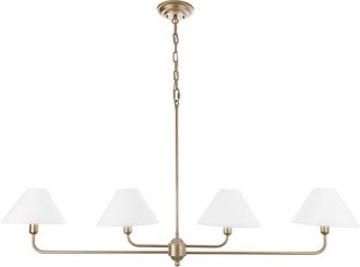 OEM L&aacute;mpara De Lino Dorado Elegante - Estrecha