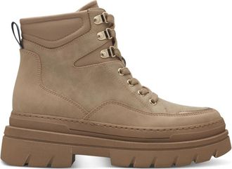 Marco Tozzi Beige Enkellaarsjes voor vrouwen - Dames - Veterlaarzen - Beige - 38 EU - Schoenen