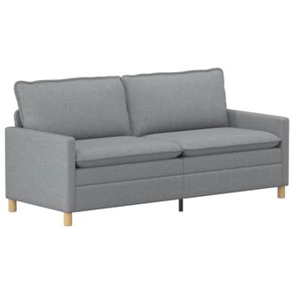 vidaXL Sof&aacute; 3 Plaza Gris Claro 196 X 81 X 87,5 Cm Tela Vidaxl