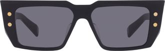Balmain B-VI Grey Rectangular Unisex Sunglasses BPS-128 A 54
