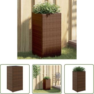 vidaXL Fioriera in rattan - Fioriera da Giardino Marrone 30x30x60 cm in Polyrattan