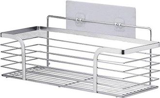 OEM Organizador De Ducha - Estante De Pared Para Ba&ntilde;o - Almacenamiento De Art&iacute;culos De Aseo - No Requiere Taladrar - 35 X 14 X 13 Cm - Color Plata