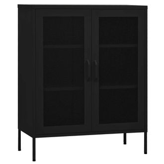 vidaXL Gabinete De Acero Negro 80x35x101.5 Cm - 284784