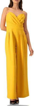 Ivonne Wide-Leg Yellow Jumpsuit at Nordstrom, Size 12