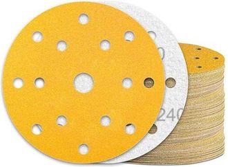 OEM 60 Discos De Lijado De 150 Mm, Grano 240, 15 Agujeros Para Lijadoras Orbitales Aleatorias