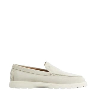 Tod's Tods, Loafers, male, Gray, Size: 9 1/2 US Suede Slip-On Loafers