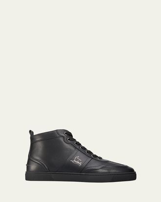 Christian Louboutin Mens Retero High-Top Sneakers in Leather