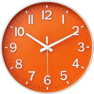 OEM Reloj De Pared Silencioso, 30 Cm (12 Pulgadas), Para Sal&oacute;n, Dormitorio, Cocina U Oficina (naranja)