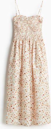 H&M Gesmoktes Kleid - White