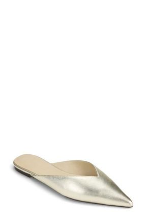 Yosi Samra Nera Pointed Toe Flat in Gold at Nordstrom, Size 7.5
