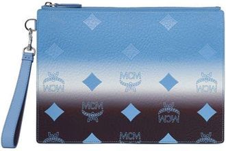 MCM Small Aren Wristlet Pouch in Gradation Visetos in Della Robbia Blue at Nordstrom