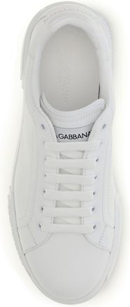 Dolce & Gabbana Mens Leather Sneakers Optical White Trainers