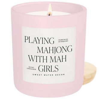 Sweet Water Decor Playing Mahjong with Mah Girls 15 oz Soy Candle at Nordstrom