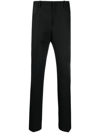 Off-white paper clip slim-cut trousers - men - Cotton/Polyester - 52 - Black