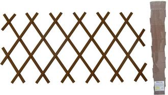 Trade Shop Trade Shop - Traliccio Rete In Vimini Bamboo 100x200cm Estensibile Marrone Piante Rampicanti