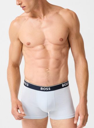 BOSS Mens 2.5 blue-palette trunks Cotton Stretch 3-pack
