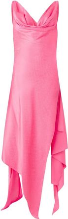 Roberto Cavalli Abito midi in seta - Rosa