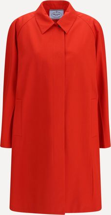 Prada Cappotto in gabardine di cotone con colletto classico Woman 42