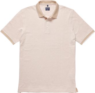 Marvelis Poloshirt MARVELIS, Herren, Gr. 4XL, beige (hellbeige), Obermaterial: 100% Baumwolle, regular fit normal, Shirts Poloshirt, meliert, leicht tailliert