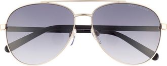 Marc Jacobs 60mm Aviator Sunglasses in Gold Black at Nordstrom Rack