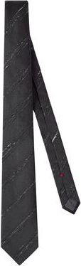 Brunello Cucinelli Silk and cotton tie in Anthracite at Nordstrom