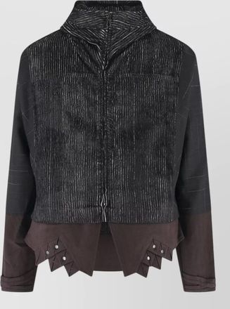 Kiko Kostadinov casual coat contrasting panels decorative buttons