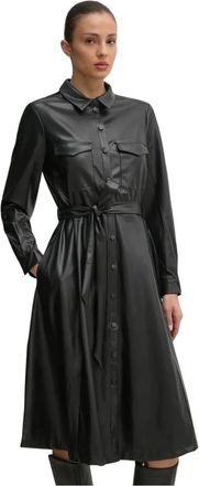 Oui Dames, Jurken, Zwart, Maat: XS Poliester